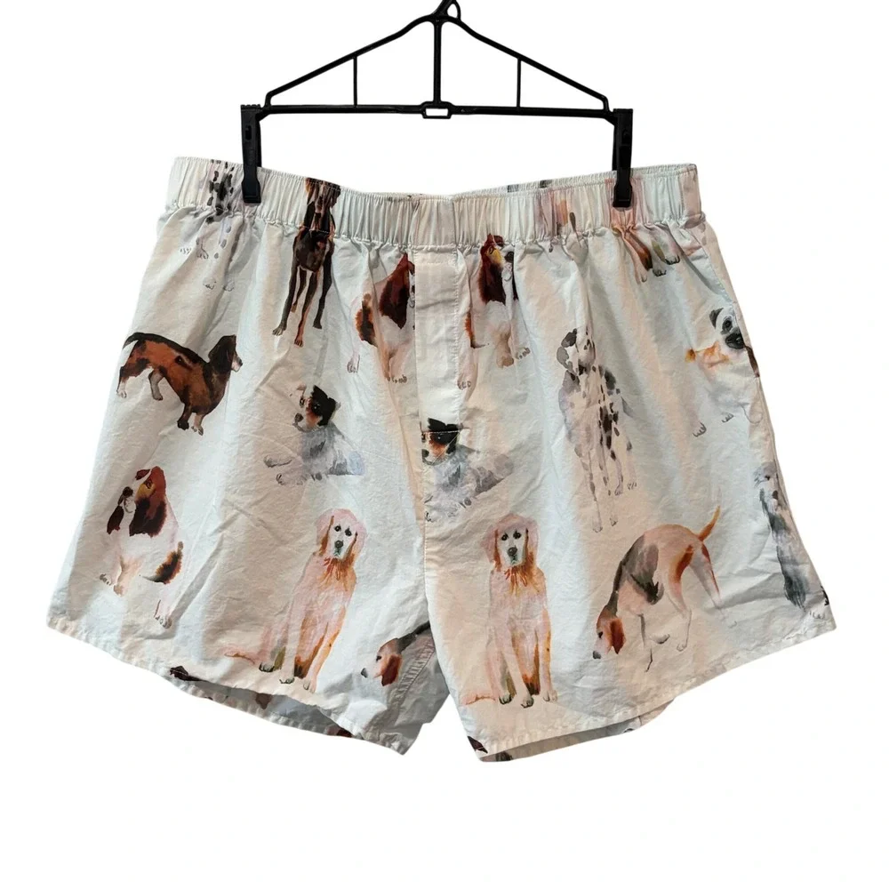 Pine Cone Hill Boxer Shorts Mens Large Dog Pup Pack Cotton Sleep Annie Sele